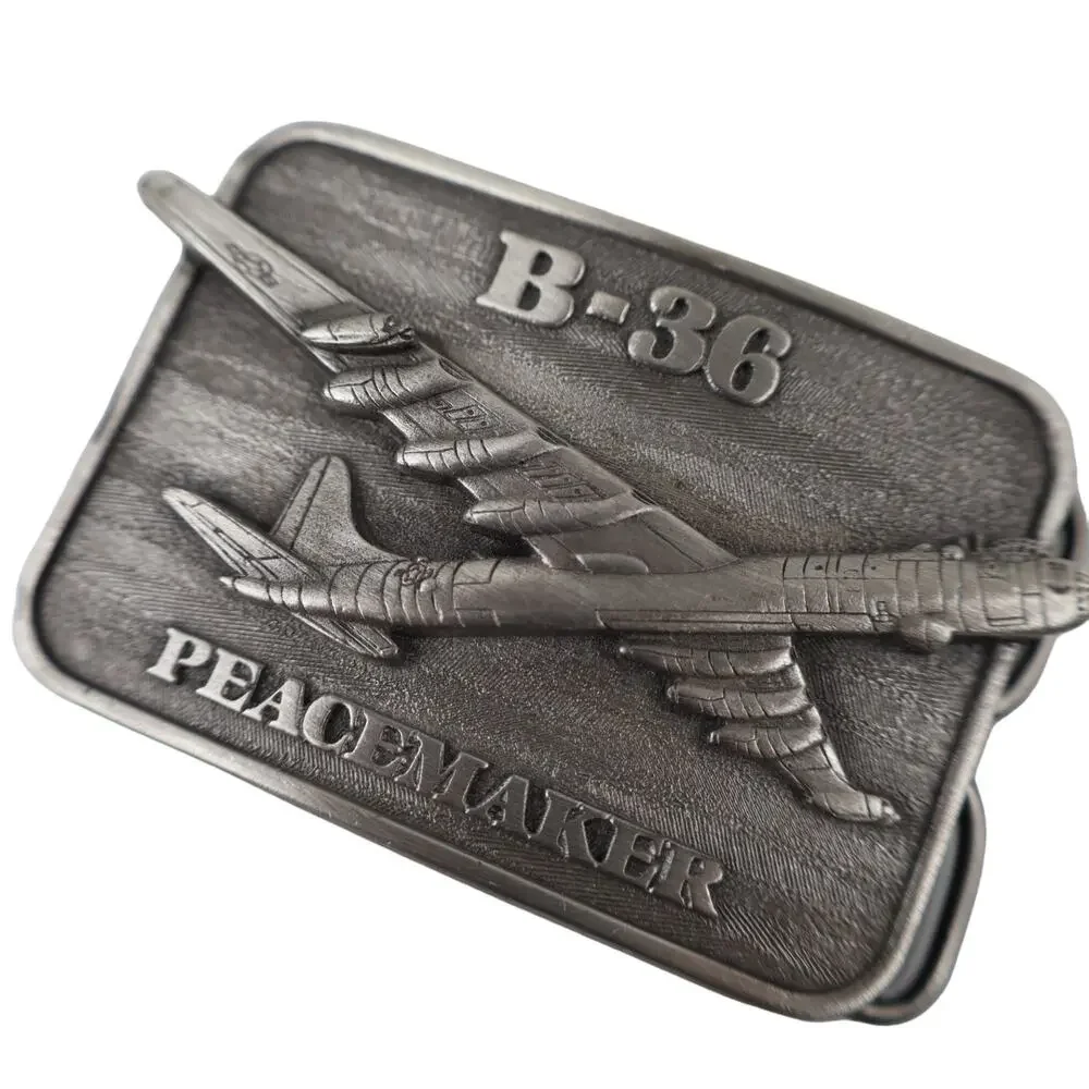 Vintage B-36 Peacemaker Pewter Belt Buckle
